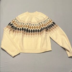 Cozy Cream Patterned Sweater